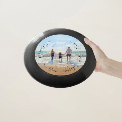 Custom Photo Text Frisbee Your Summer Vacation