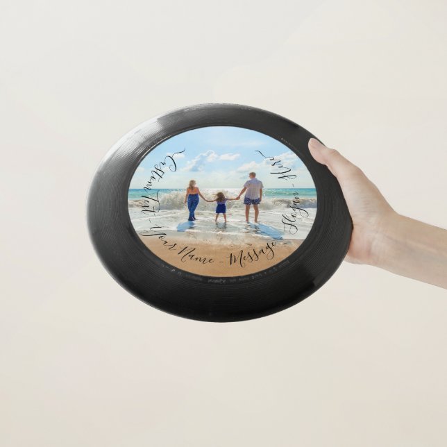 Custom Photo Text Frisbee Your Summer Vacation (In Hand)