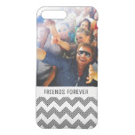 Custom Photo &amp; Text Geometric zigzag pattern iPhone 8 Plus/7 Plus Case