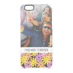 Custom Photo &amp; Text Gerbera flowers pattern Clear iPhone 6/6S Case