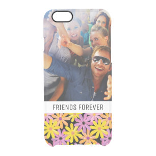 Custom Photo & Text Gerbera flowers pattern Clear iPhone 6/6S Case