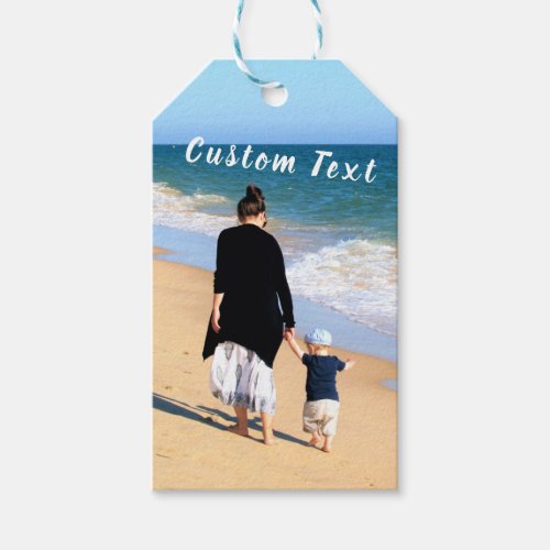 Custom Photo Text Gift Tags Your Family Photos MOM
