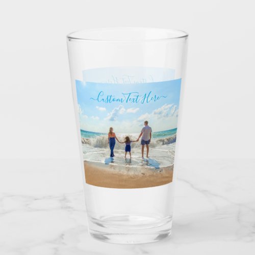 Custom Photo Text Glass with Your Favorite Photos