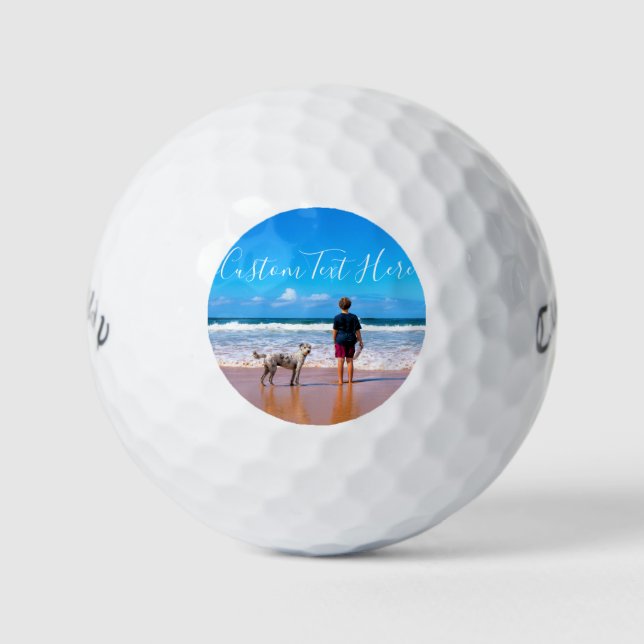 Custom Photo Text Golf Balls Your Pets Photos (Front)