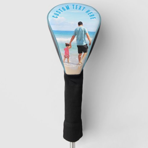 Custom Photo Text Golf Head Cover Dad Photos Gift