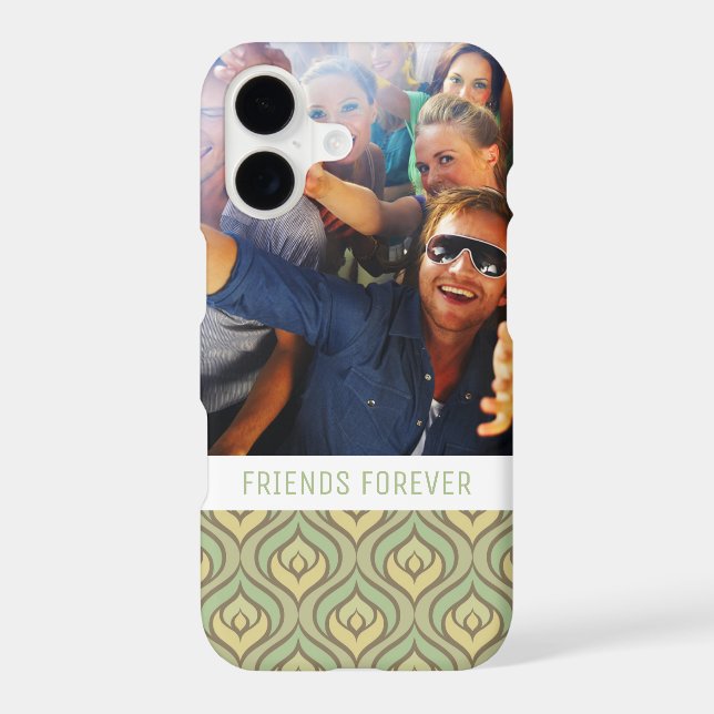 Custom Photo & Text green and yellow pattern Iphone Case (Back)