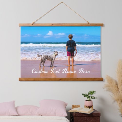 Custom Photo Text Hanging Tapestry Your Pets Photo
