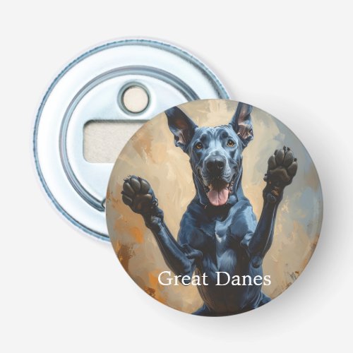 Custom Photo &amp; Text Harlequin Dog Gift Bottle Opener