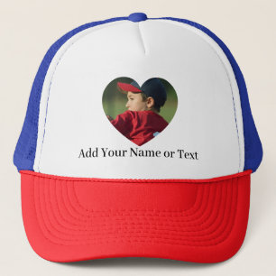 Custom Photo Text Heart Template Personalized Trucker Hat