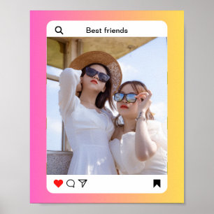 custom photo text instagram Poster Paper (Matte)