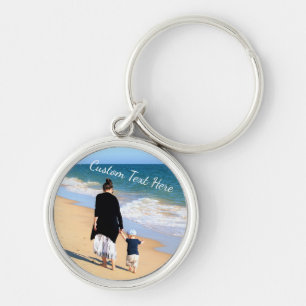 Custom Photo Text Keychain Gift Your Photos Mom