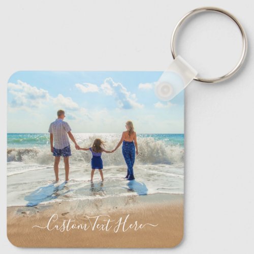 Custom Photo Text Keychain Your Design with Family