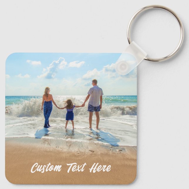 Custom Photo Text Keychain Your Favorite Photos (Back)