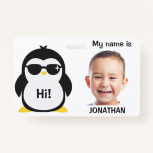 Custom Photo & Text Kids' ID badge