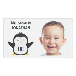 Custom Photo & Text Kids' ID badge