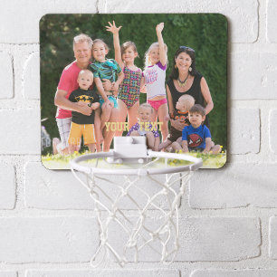 Custom Photo Text Kids Indoor Basketball Hoop Goal