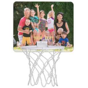 Custom Photo Text Kids Indoor Basketball Hoop Goal