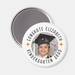 Custom Photo Text Kindergarten Graduation Magnet