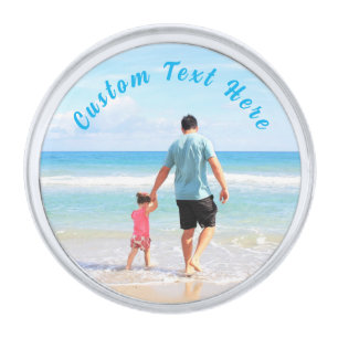 Custom Photo Text Lapel Pin Gift with Your Photos