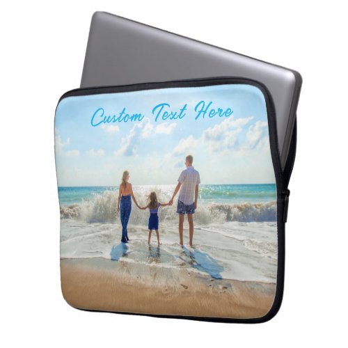 Custom Photo Text Laptop Sleeve Your Family Gift