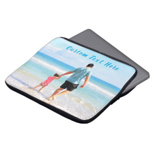 Custom Photo Text Laptop Sleeve Your Photos Design