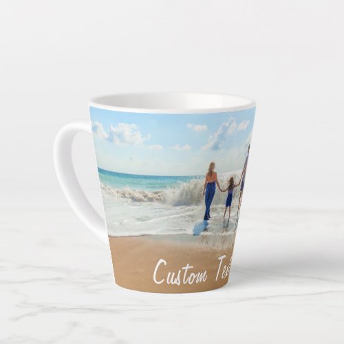 Custom Photo Text Latte Mug Your Photos Design