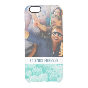 Custom Photo & Text Lotus pattern 2 Clear iPhone 6/6S Case