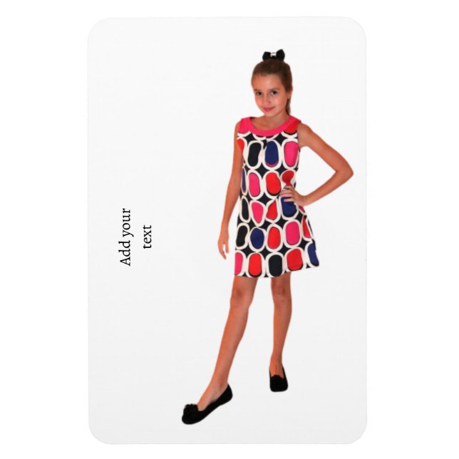 Custom PHOTO & Text. Magnet (Vertical)