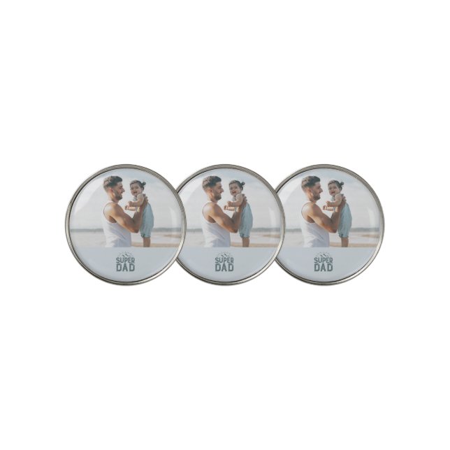 Custom Photo & Text Memorial Golf Ball Marker (3 Up)