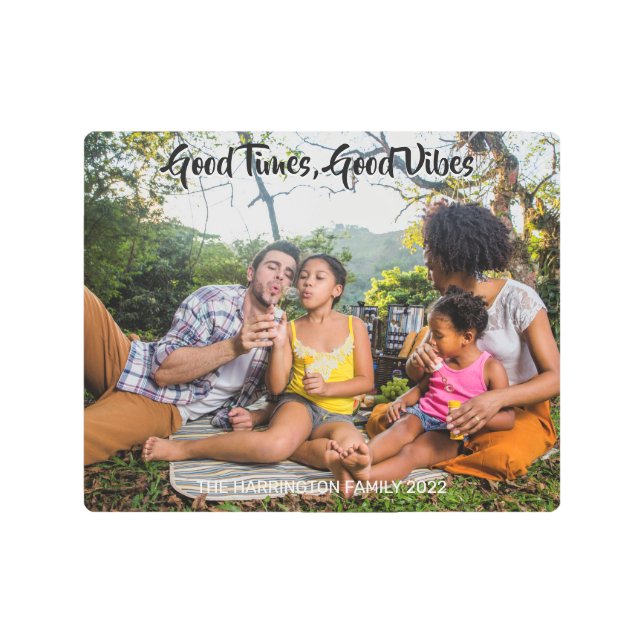 Custom Photo & Text Metal Print (Front)