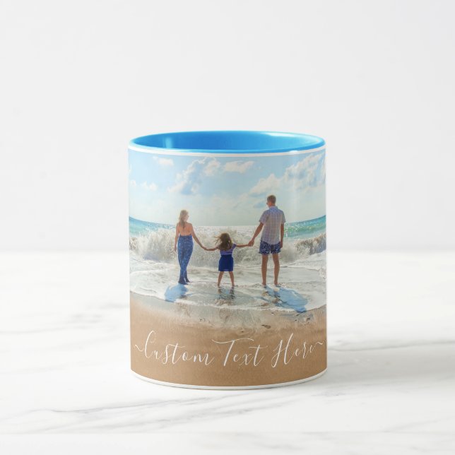 Custom Photo Text Mug Your Favorite Family Photos (Center)