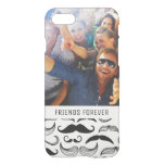 Custom Photo &amp; Text Mustache pattern 2 iPhone SE/8/7 Case