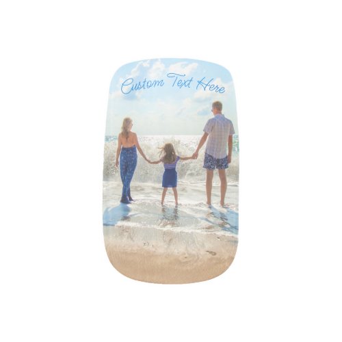 Custom Photo Text Nail Art with Your Photos Design