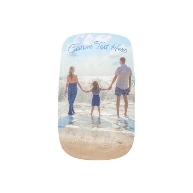 Custom Photo Text Nail Art with Your Photos Design (Left Thumb)