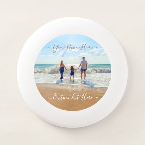 Custom Photo Text Name Frisbee Your Photos Design