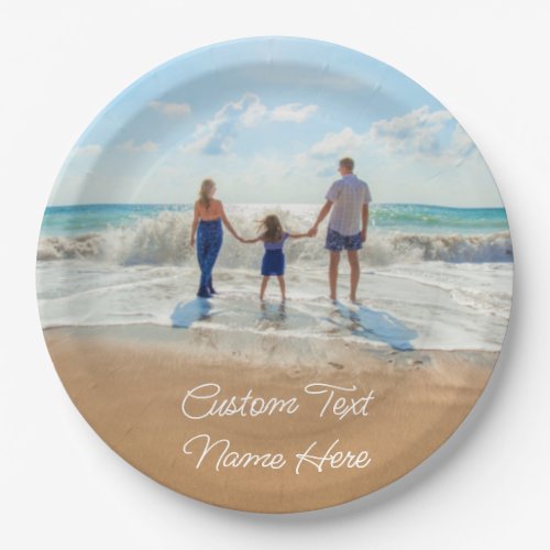 Custom Photo Text Name Paper Plates Your Design