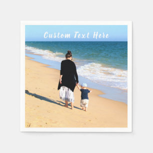 Custom Photo Text Napkins Your Family Photos