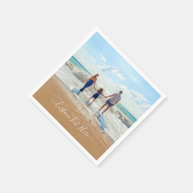 Custom Photo Text Napkins Your Favorite Photos (Corner)
