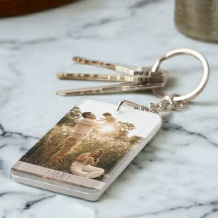 Custom Photo + Text One Picture Acrylic Keychain