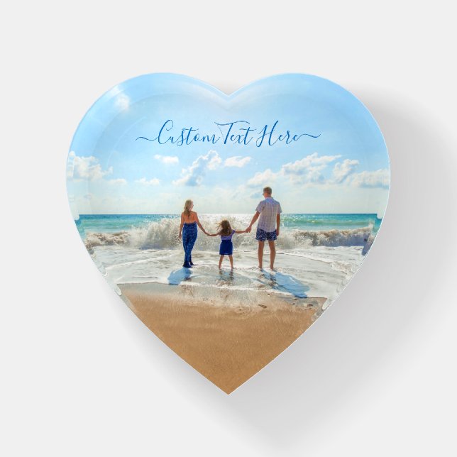 Custom Photo Text Paperweight Gift Your Photos (Front)