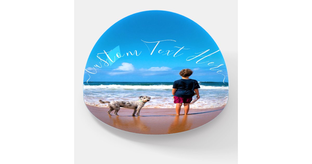 Typography Paperweight Custom Photo Text Paperweight Your Photos Design | Zazzle