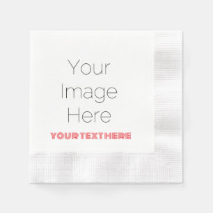 Custom Photo & Text Party Wedding, birthday, paper Napkins