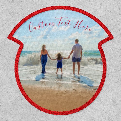 Custom Photo Text Patch with Your Photos Design