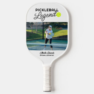Custom Photo & Text Pickleball Legend Personalized Paddle