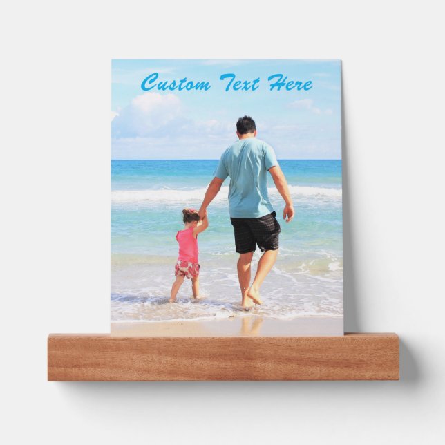 Custom Photo Text Picture Ledge with Your Photos (Front)