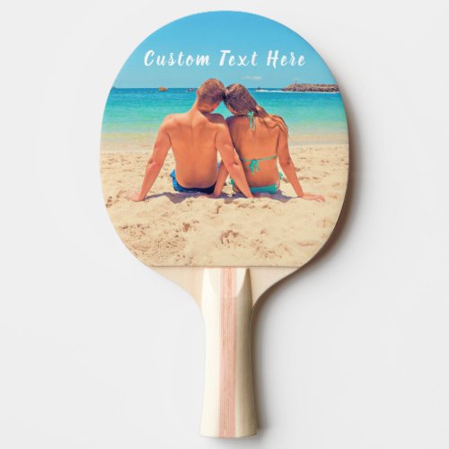 Custom Photo Text Ping Pong Paddle Your Photo Gift