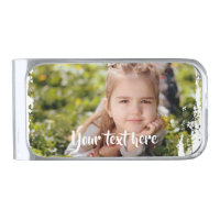 Custom Photo Text Pink White Paint Streaks Borders
