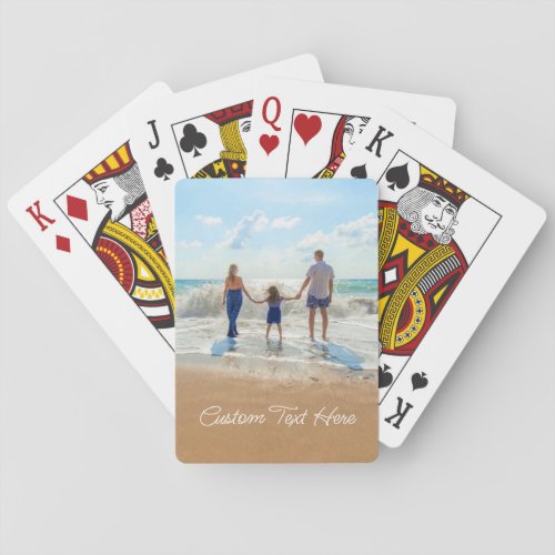 Custom Photo Text Playing Cards Your Photos Design