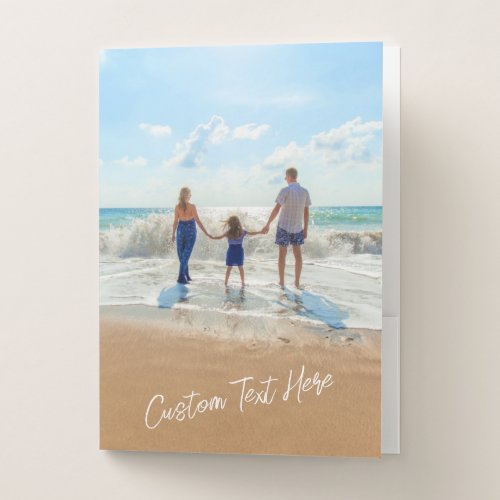 Custom Photo Text Pocket Folder with Your Photos