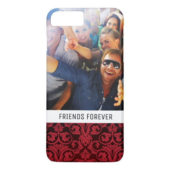 Custom Photo & Text Red wallpaper 2 Case-Mate iPhone Case (Back)
